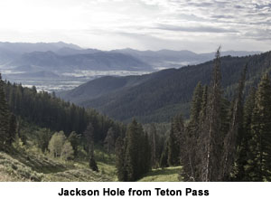 Jackson Hole from Teton Pass